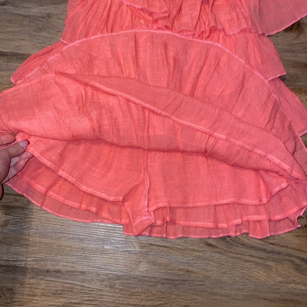 Coral Ruffle Romper - Picture 5 of 7